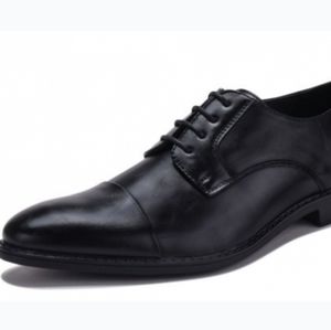 Men's Faux Leather Oxford in Black